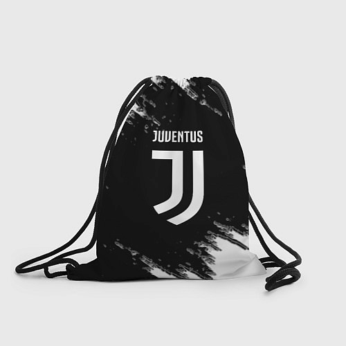 Мешок для обуви Juventus спорт краски черно белый / 3D-принт – фото 1