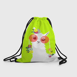 Мешок для обуви Лама - альпака в розовых очках