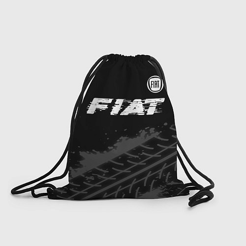 Мешок для обуви Fiat speed на темном фоне со следами шин посередин / 3D-принт – фото 1