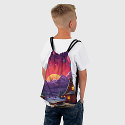 Рюкзак-мешок Новогодний закат, цвет: 3D-принт — фото 2