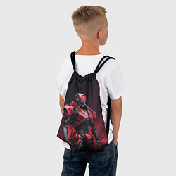 Рюкзак-мешок Красный робот, цвет: 3D-принт — фото 2