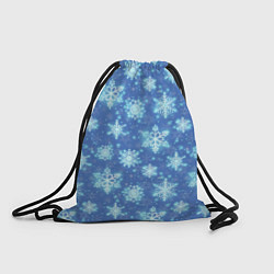 Рюкзак-мешок Pattern with bright snowflakes, цвет: 3D-принт