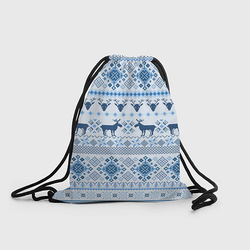 Мешок для обуви Blue sweater with reindeer / 3D-принт – фото 1