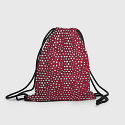 Рюкзак-мешок Белые пузырьки на красном фоне, цвет: 3D-принт