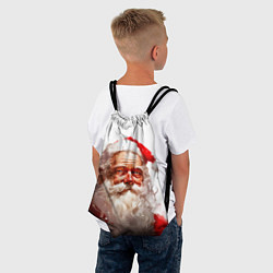 Рюкзак-мешок Добрый Санта - мазки краски, цвет: 3D-принт — фото 2