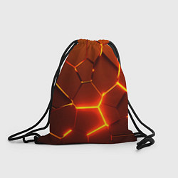 Рюкзак-мешок Плиты абстрактные огненные, цвет: 3D-принт