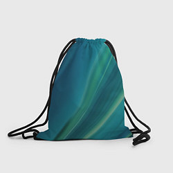 Рюкзак-мешок Сине-зелёная жидкая текстура - нейросеть, цвет: 3D-принт