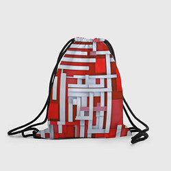 Рюкзак-мешок Полосы на красном фоне, цвет: 3D-принт