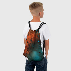 Рюкзак-мешок Акварельные брызги в оранжевом, цвет: 3D-принт — фото 2