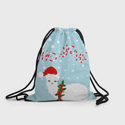 Мешок для обуви Лама в роли Санта Клауса