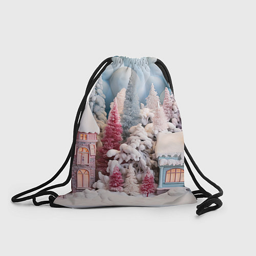 Мешок для обуви Рождественские огни на деревьях / 3D-принт – фото 1