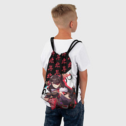 Рюкзак-мешок Бэй Доу иероглифы - Геншин Импакт, цвет: 3D-принт — фото 2