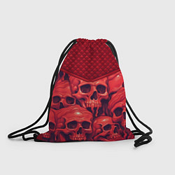 Рюкзак-мешок Расплавленные красные черепа, цвет: 3D-принт