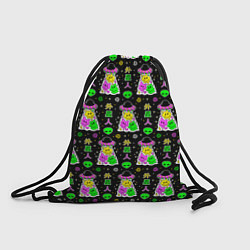 Рюкзак-мешок Цветные инопланетные существа, цвет: 3D-принт