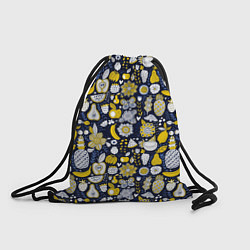 Рюкзак-мешок Фруктовые каракули, цвет: 3D-принт