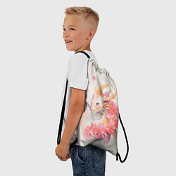 Рюкзак-мешок Милый розовый дракон, цвет: 3D-принт — фото 2