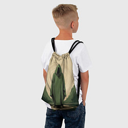 Рюкзак-мешок Незнакомец в зелёном балахоне, цвет: 3D-принт — фото 2