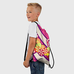 Рюкзак-мешок Конфеты и полосы, цвет: 3D-принт — фото 2