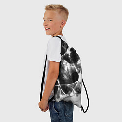 Рюкзак-мешок Черный дым и паттерны, цвет: 3D-принт — фото 2