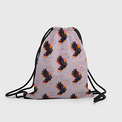 Рюкзак-мешок Орел и линии, цвет: 3D-принт