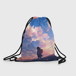 Рюкзак-мешок Девушка на фоне ветряков, цвет: 3D-принт
