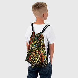 Рюкзак-мешок Африканская живопись, цвет: 3D-принт — фото 2