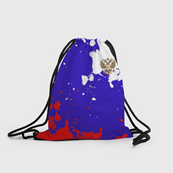 Рюкзак-мешок Российский герб на триколоре, цвет: 3D-принт
