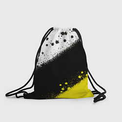 Рюкзак-мешок Брызги желто-черных красок, цвет: 3D-принт