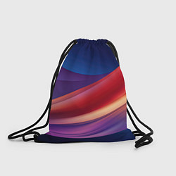 Рюкзак-мешок Абстрактные синие волны, цвет: 3D-принт