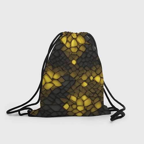 Мешок для обуви Жёлтый трескающийся камень / 3D-принт – фото 1