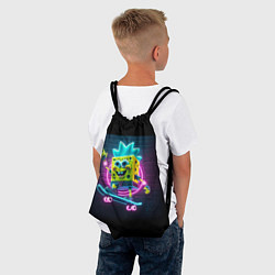Рюкзак-мешок Sponge Bob on a skateboard, цвет: 3D-принт — фото 2