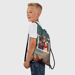 Рюкзак-мешок Дэхья на фоне природы, цвет: 3D-принт — фото 2