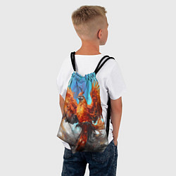 Рюкзак-мешок Птица феникс в огне, цвет: 3D-принт — фото 2
