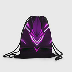 Рюкзак-мешок Фиолетовые неоновые вставки, цвет: 3D-принт