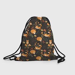 Рюкзак-мешок Рыжие лисы в лесу, цвет: 3D-принт