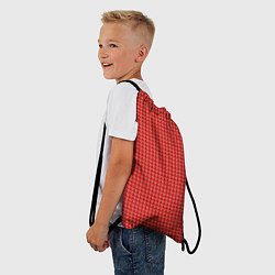 Рюкзак-мешок Мелкие снежинки паттерн красный, цвет: 3D-принт — фото 2