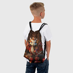 Рюкзак-мешок Дракон с новогодними шариками, цвет: 3D-принт — фото 2