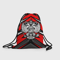 Рюкзак-мешок Россия - красная геометрия, цвет: 3D-принт