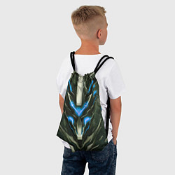 Рюкзак-мешок Синяя кибер броня, цвет: 3D-принт — фото 2
