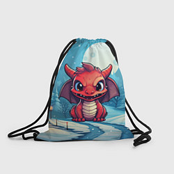 Рюкзак-мешок Злой красный дракоша, цвет: 3D-принт