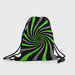 Рюкзак-мешок Чёрные щупальца и лаймовые жгуты, цвет: 3D-принт