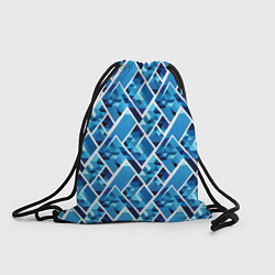Мешок для обуви Синие треугольники и белые полосы