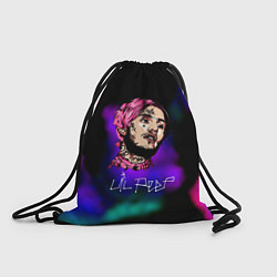 Рюкзак-мешок Lil peep рэп неоновый градиент, цвет: 3D-принт