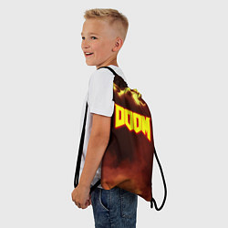 Рюкзак-мешок Doom storm огненное лого, цвет: 3D-принт — фото 2