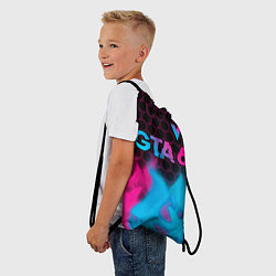 Рюкзак-мешок GTA 6 - neon gradient посередине, цвет: 3D-принт — фото 2