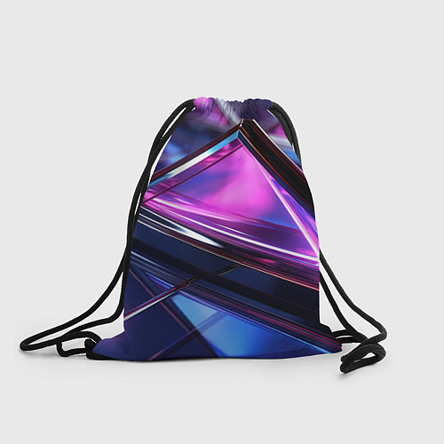 Мешок для обуви Фиолетовые абстрактные треугольники / 3D-принт – фото 1