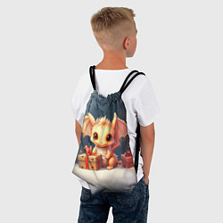 Рюкзак-мешок Дракон тайный повелитель елок, цвет: 3D-принт — фото 2