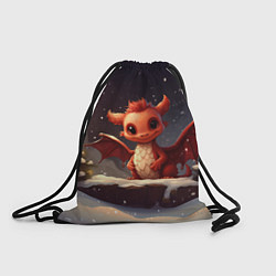 Рюкзак-мешок Дракон ветрокрылый огневик, цвет: 3D-принт