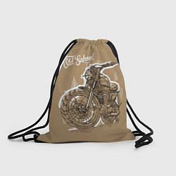 Рюкзак-мешок Старая школа мотоцикл, цвет: 3D-принт