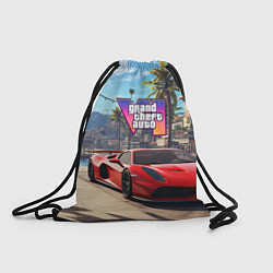 Рюкзак-мешок GTA 6 red auto, цвет: 3D-принт